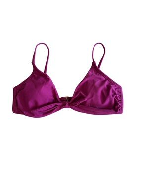 Time and Tru Magenta Strapless Tie-Front Bikini Top Size M